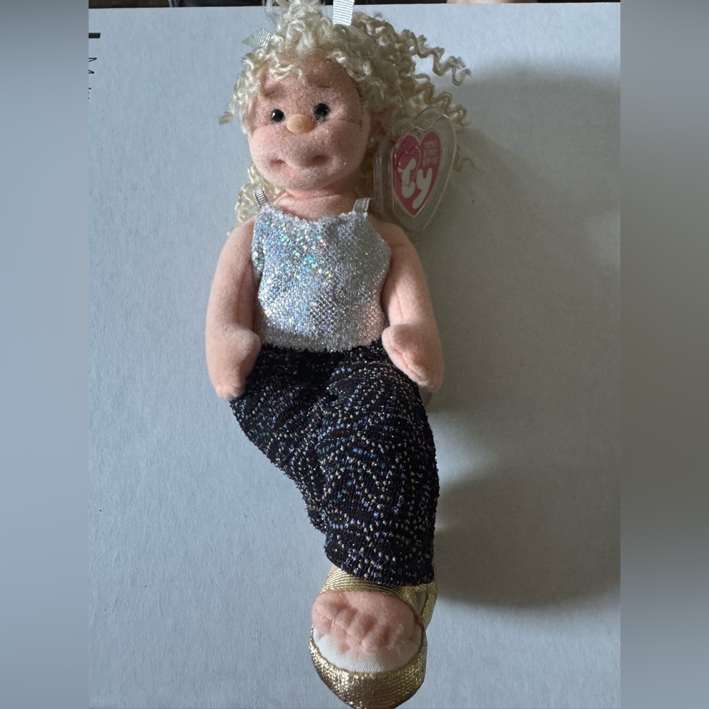 Vintage TY Beanie Baby Doll with Sparkly Outfit
